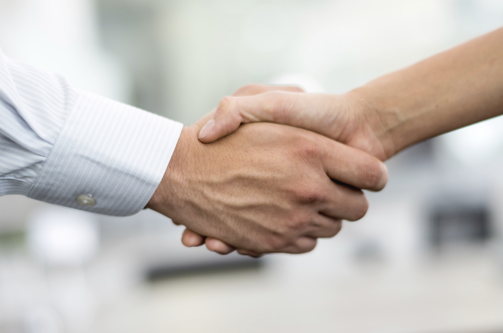 Business people handshaking